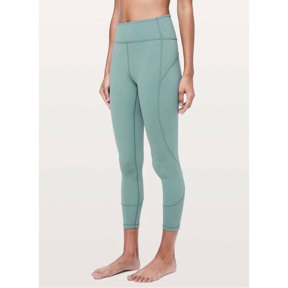 Lululemon Women’s In Movement Tight Sz 6 Everlux 7/8 Tight Frost Green